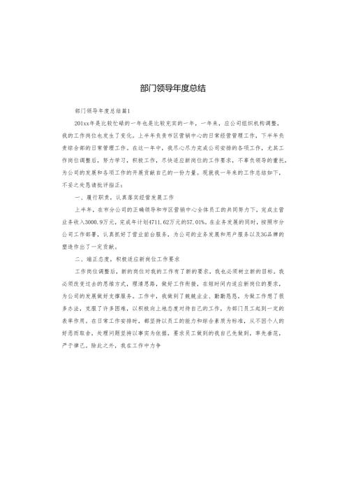 部门领导总结.docx