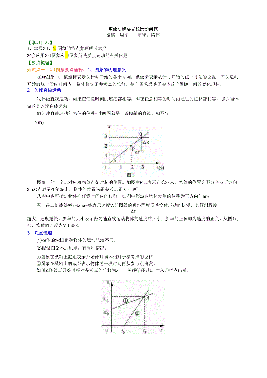 知识讲解图像法解决直线运动问题(提高).docx_第1页
