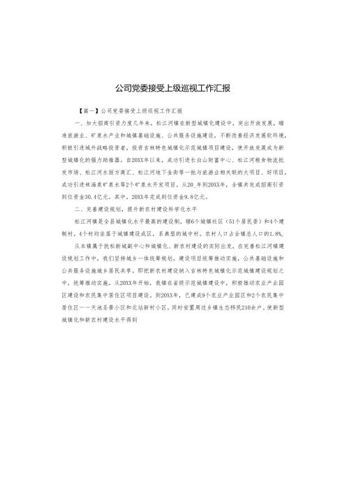公司党委接受上级巡视工作汇报.docx
