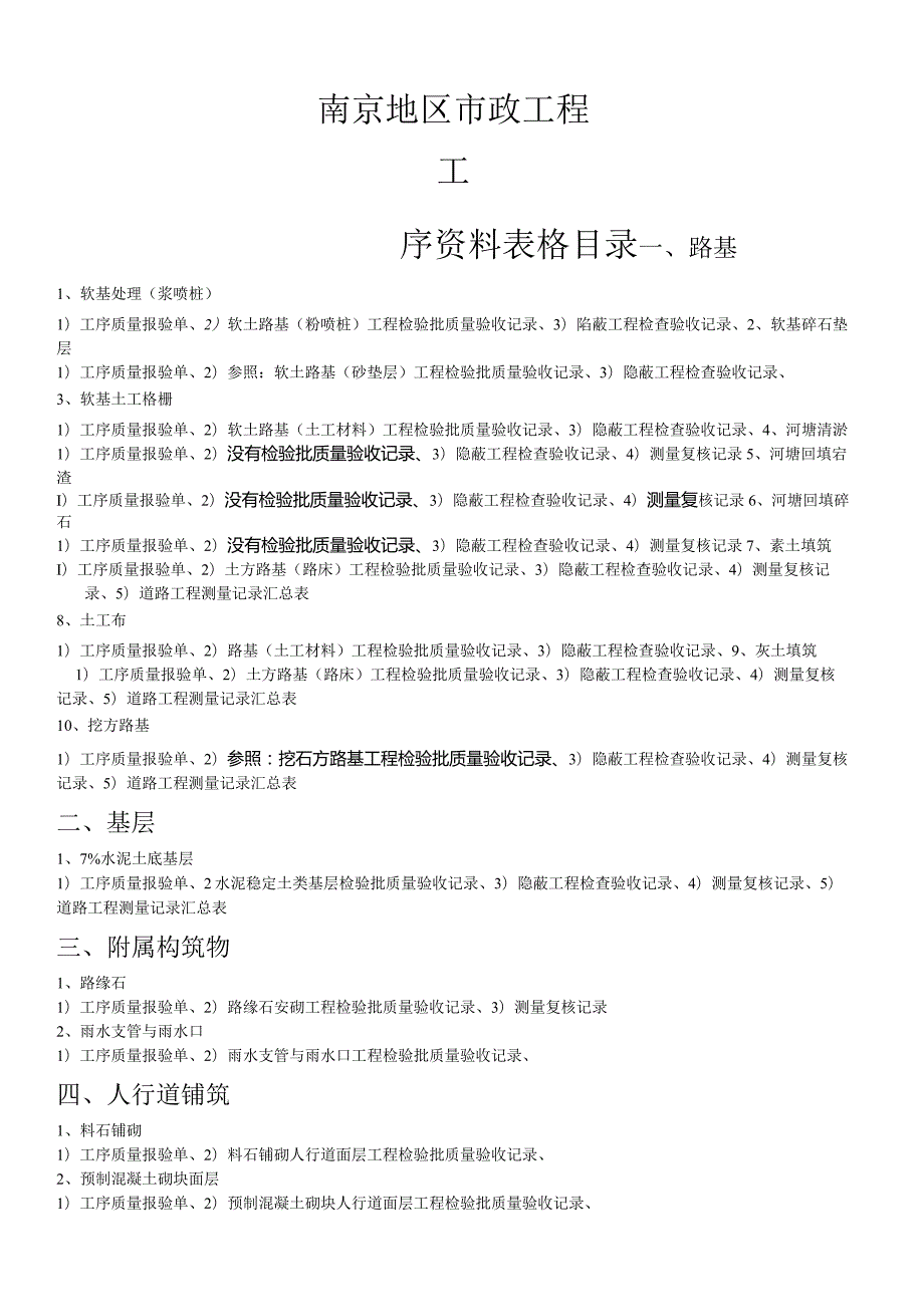 江苏省市政工程检验批资料范例.docx_第1页