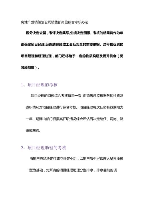 房地产营销策划公司销售部岗位综合考核办法.docx