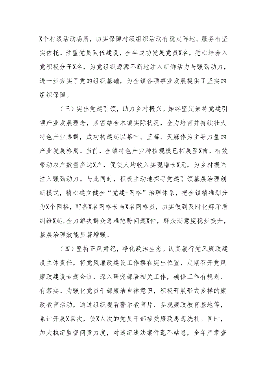 2024XX乡镇党委书记抓基层党建述职报告.docx_第2页