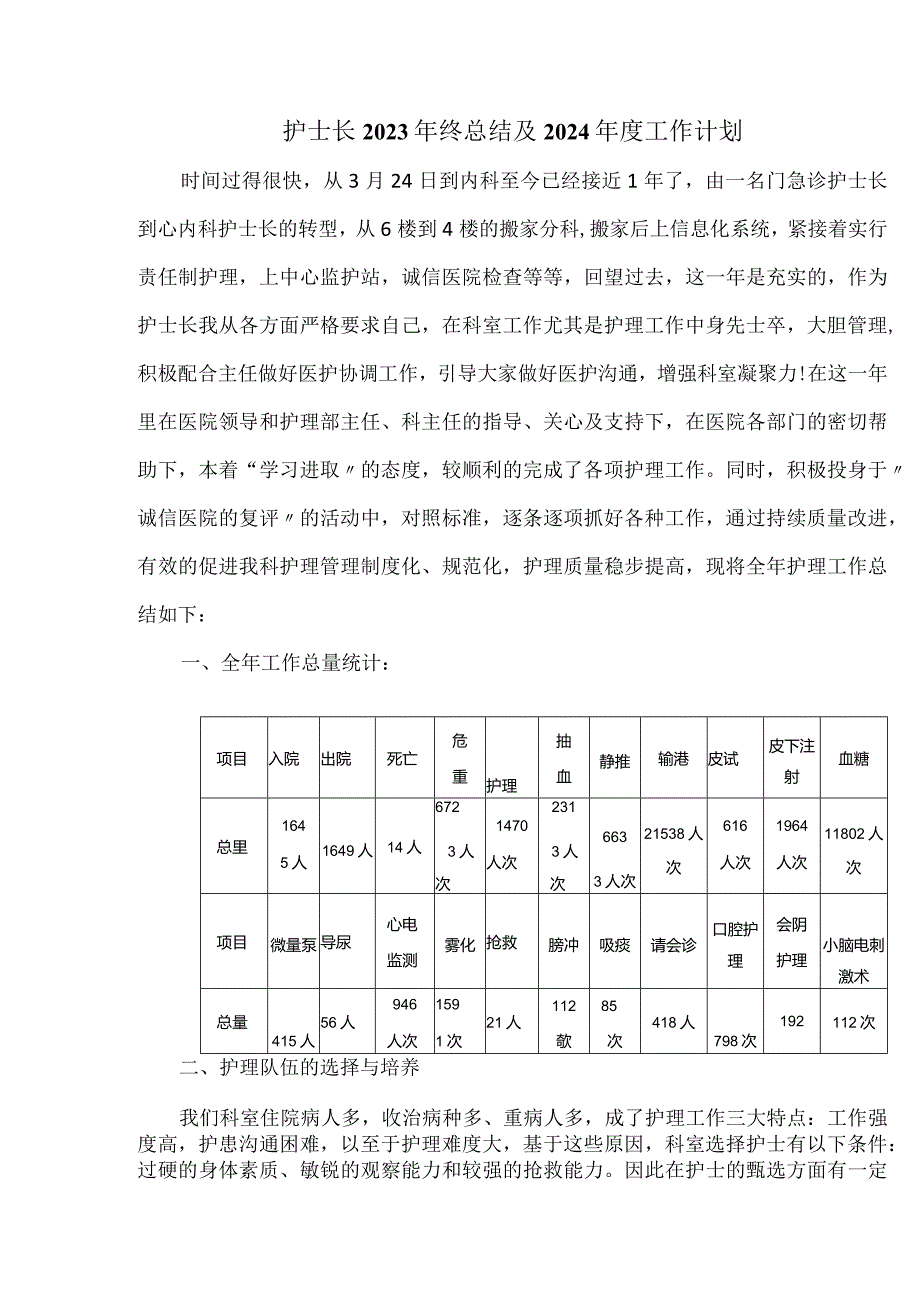 护士长2023年终总结及2024工作计划.docx_第1页