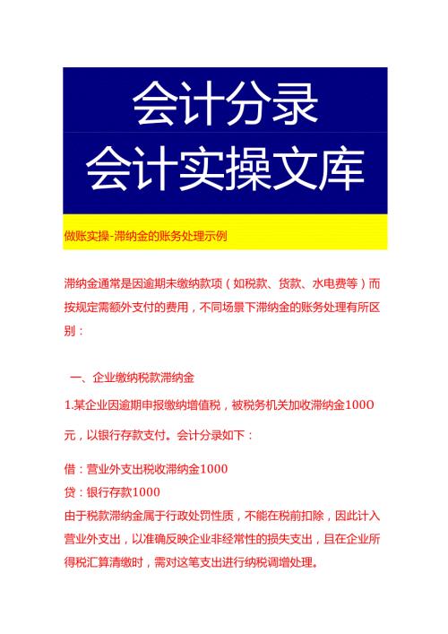 做账实操滞纳金的账务处理示例.docx