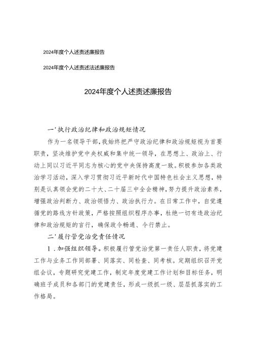范文 2024个人述责述廉报告.docx