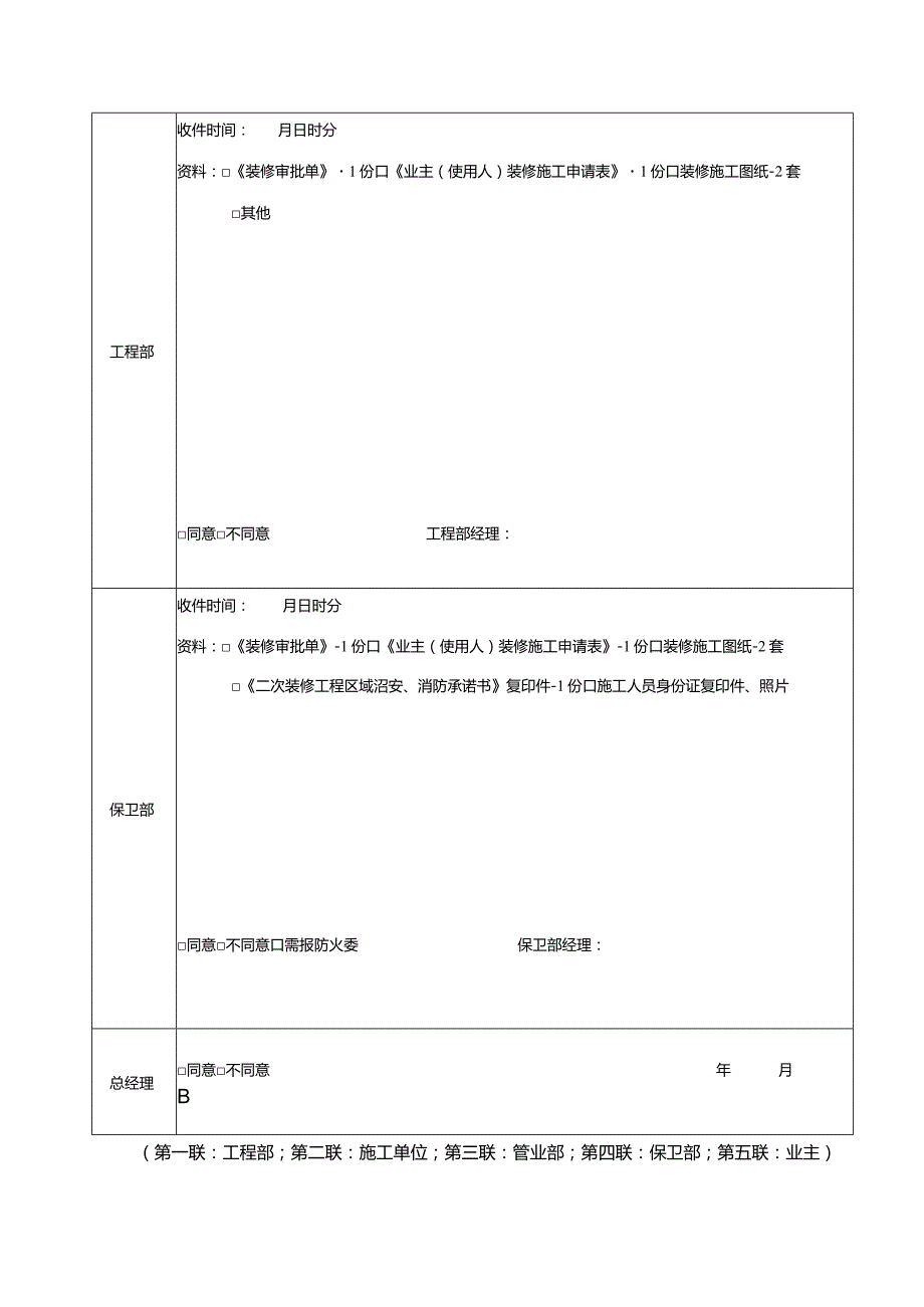 物业集团物业管理装修审批单.docx_第2页