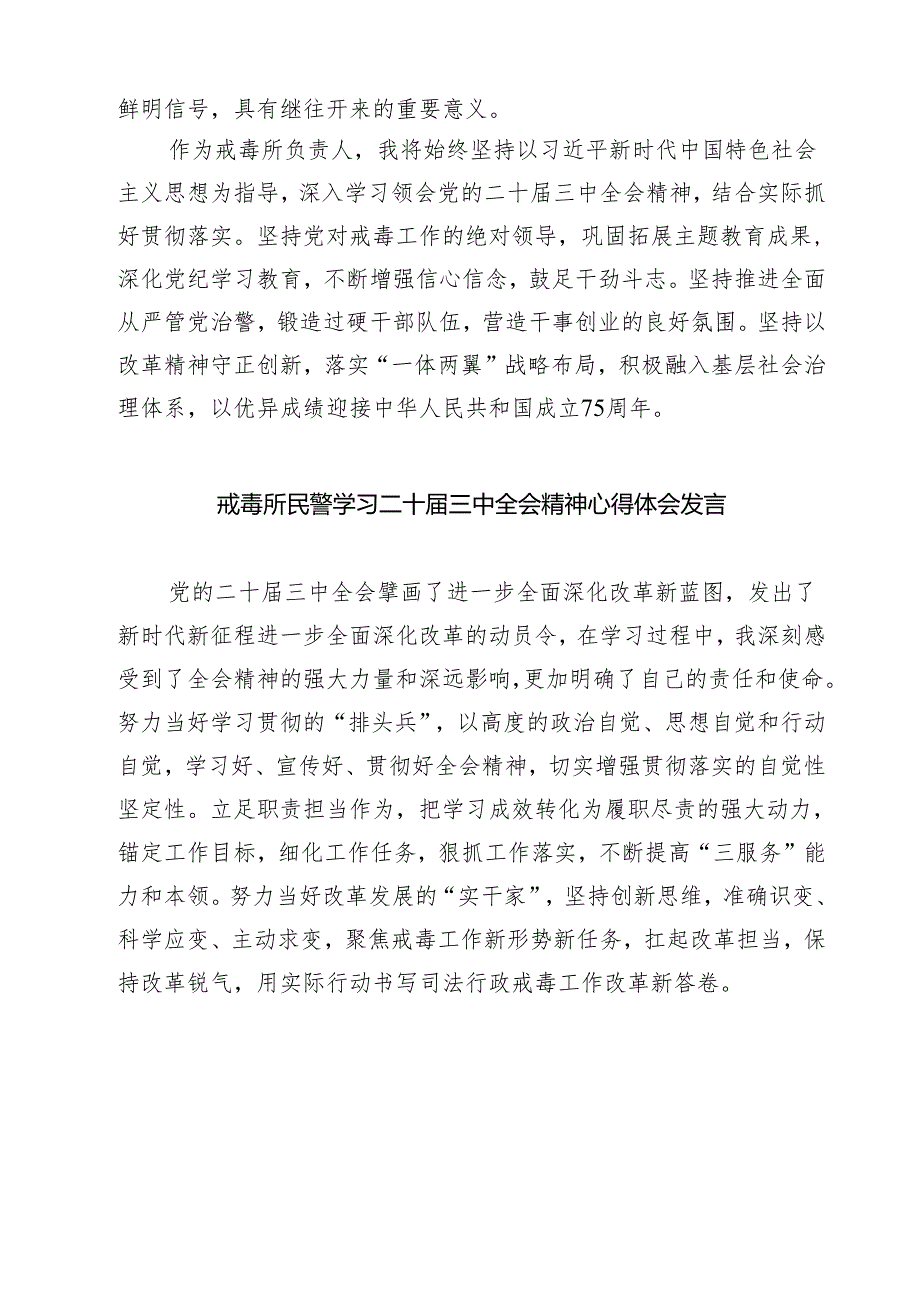 禁毒大队大队长学习党的二十三中全会精神发言材料（共七篇）.docx_第3页