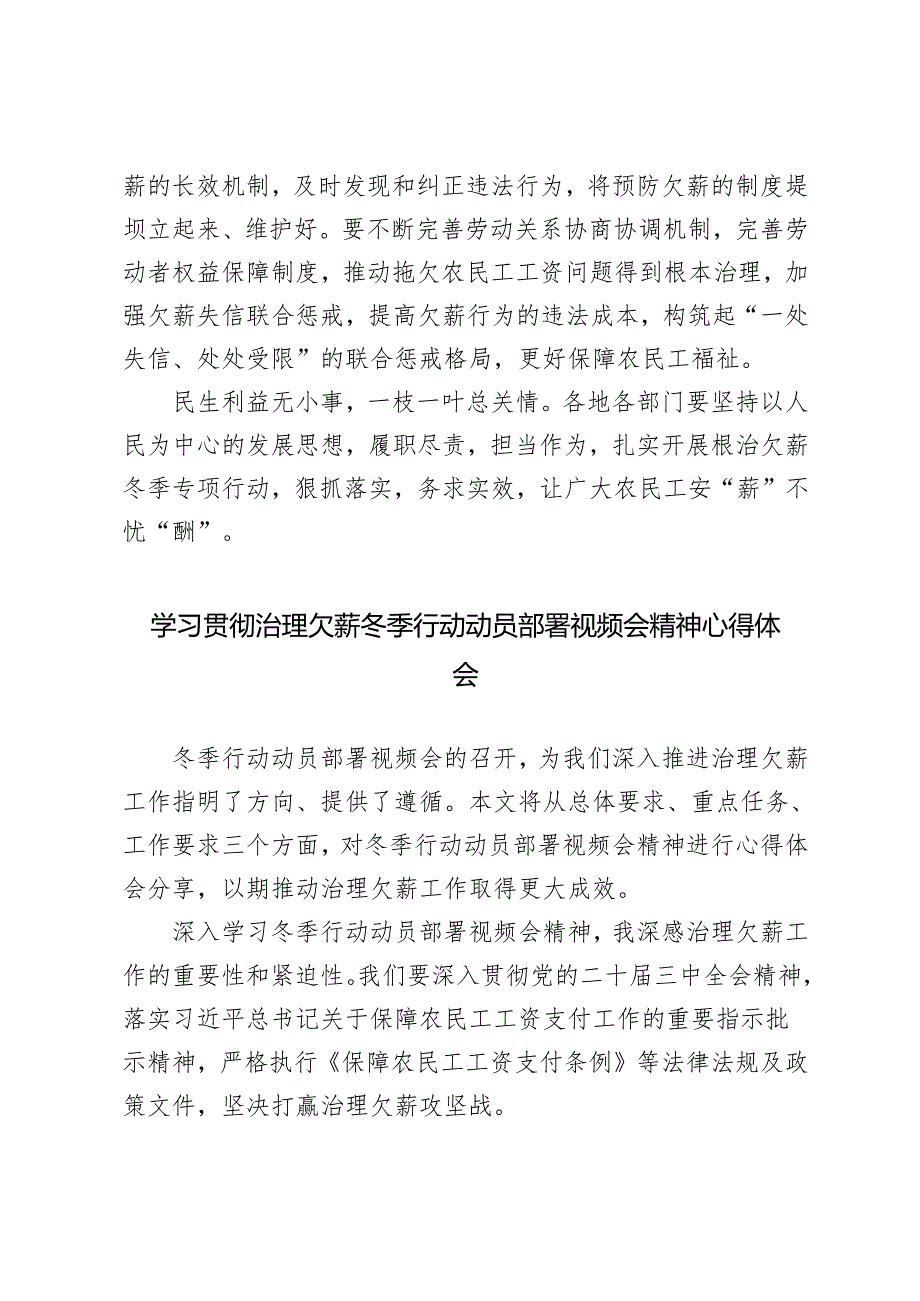 2024年学习治理欠薪冬季行动动员部署视频会精神心得体会感悟.docx_第3页