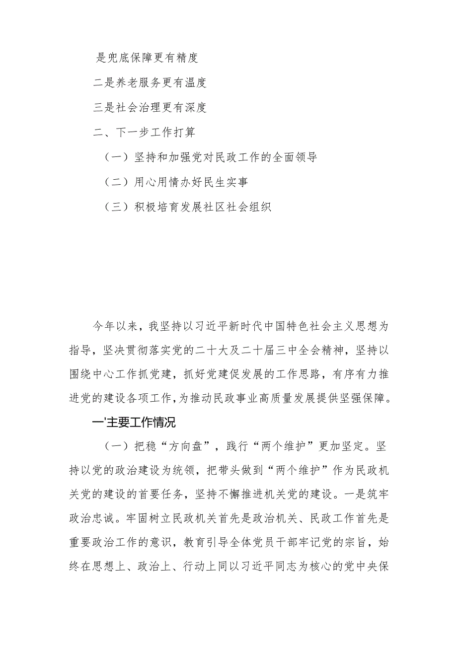 民政局党组书记2024年述职述廉述党建工作报告.docx_第2页