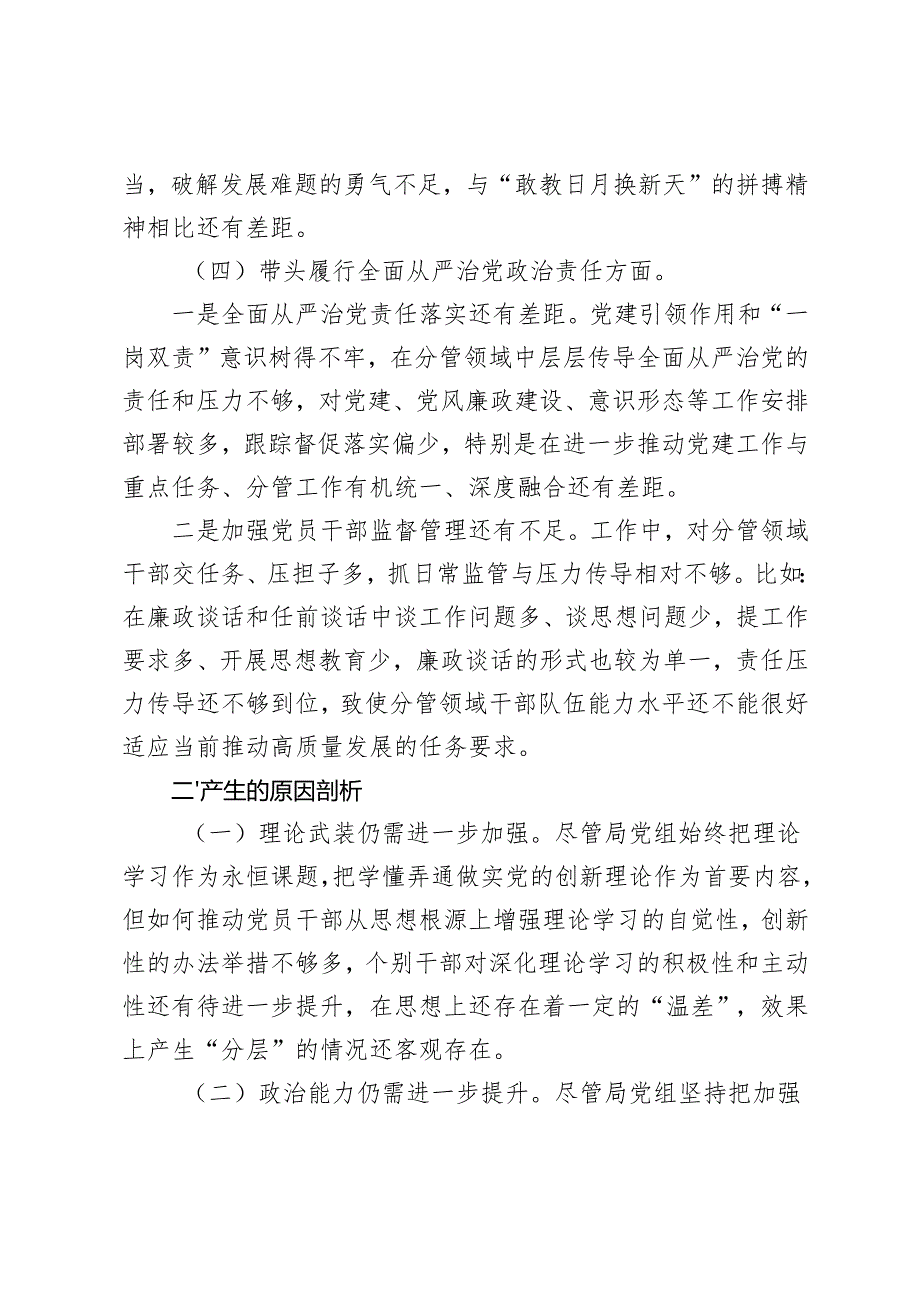 2024年围绕“四个带头”班子成员个人对照检查材料.docx_第3页