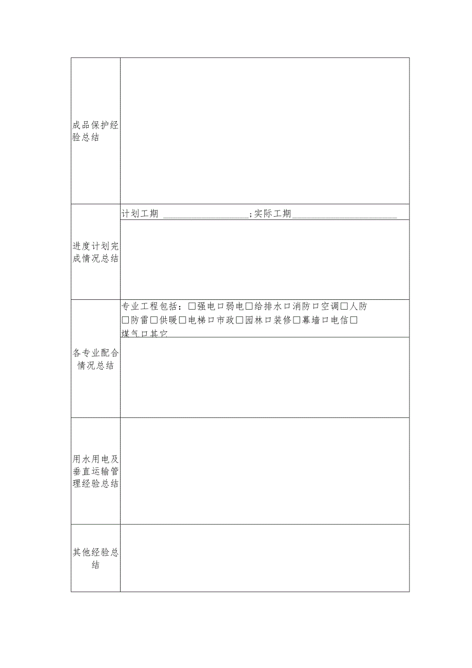 广东房地产项目精装修工程后评估表.docx_第2页