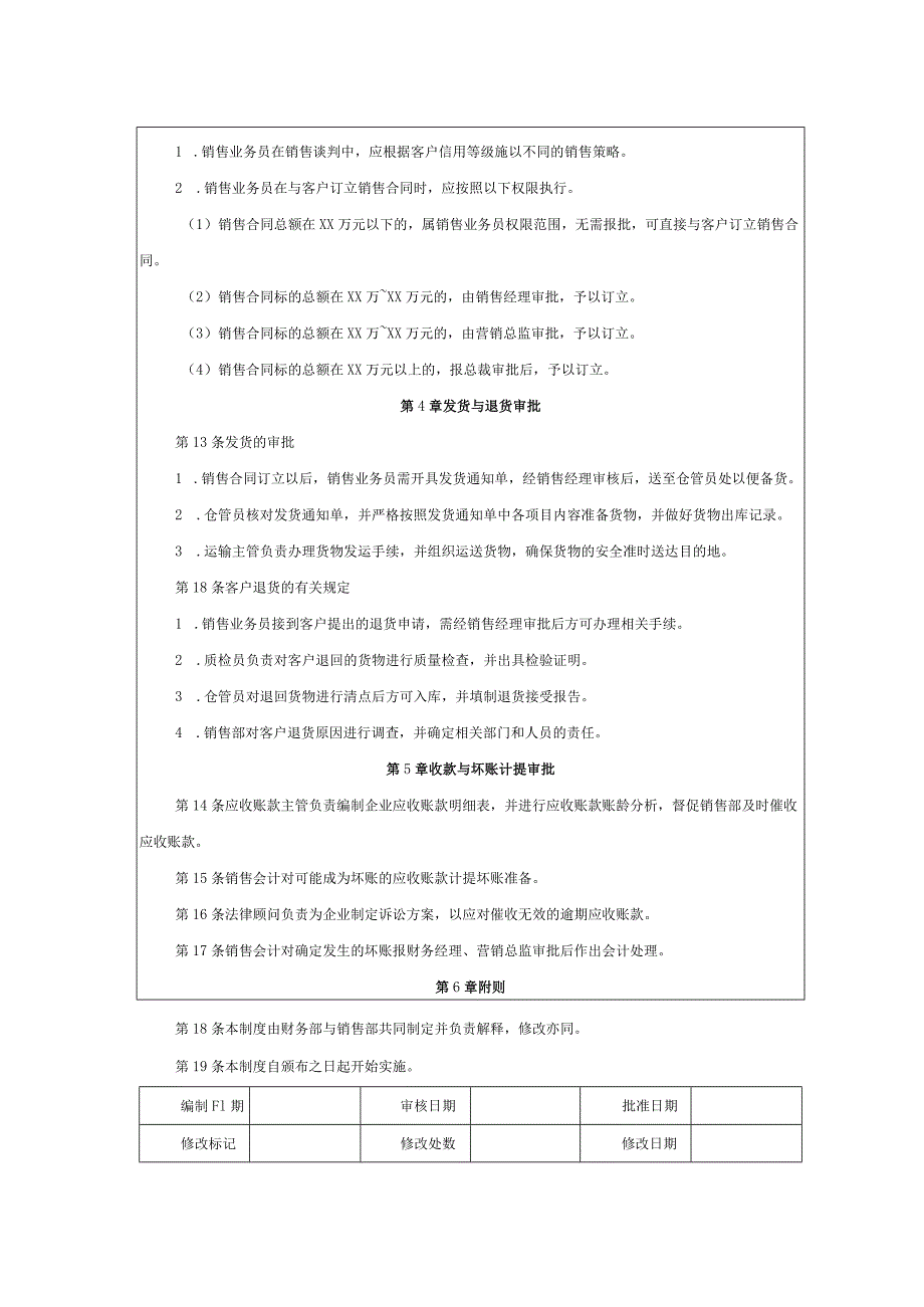 大型集团公司内部控制销售授权审批制度.docx_第2页