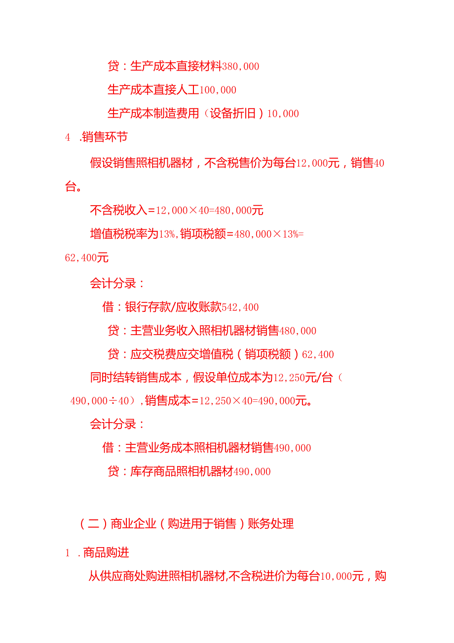 照相机器材账务处理实例－记账实操.docx_第3页