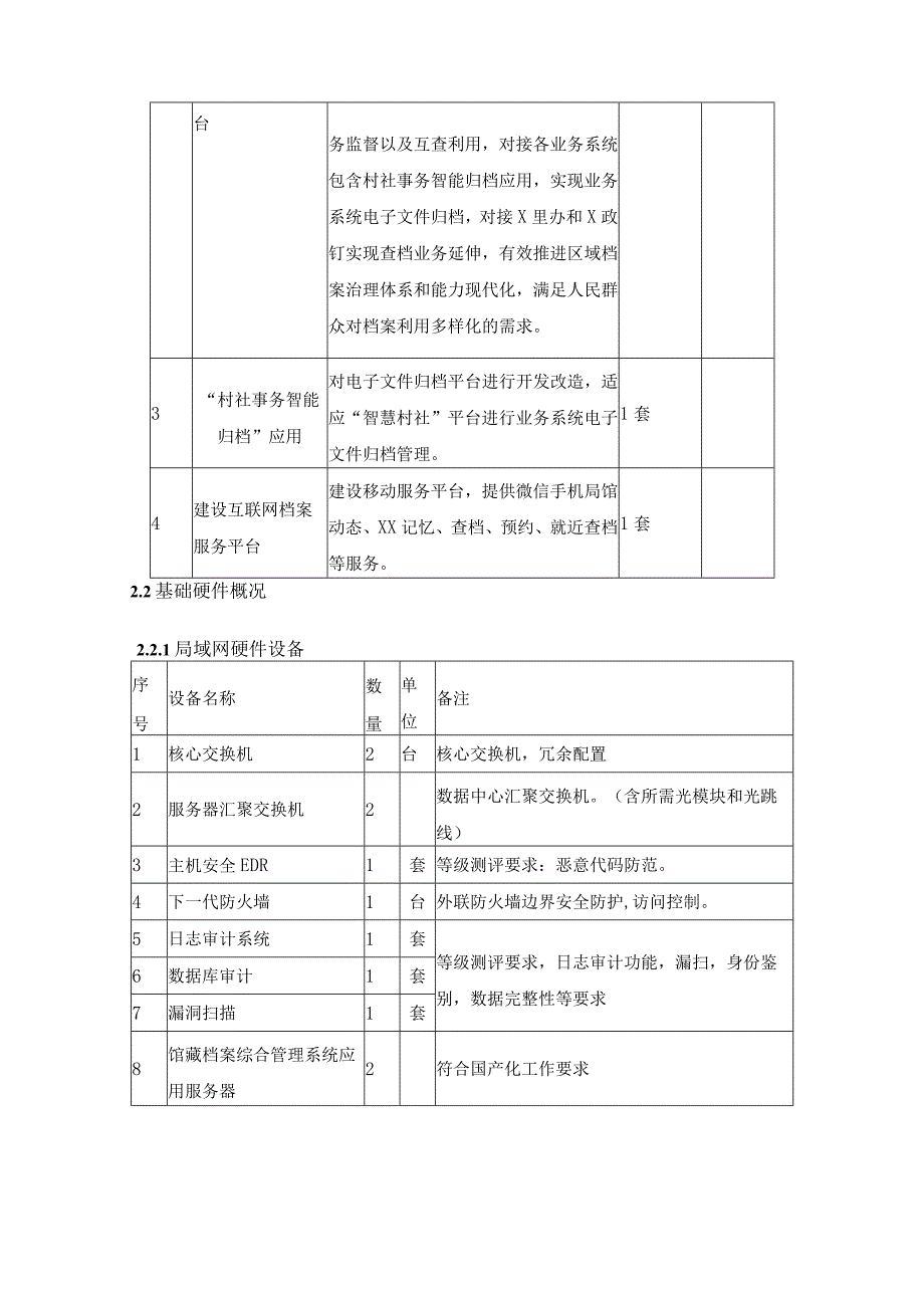 XX县村社事务智能归档试点及支撑平台建设升级改造项目采购需求.docx_第2页