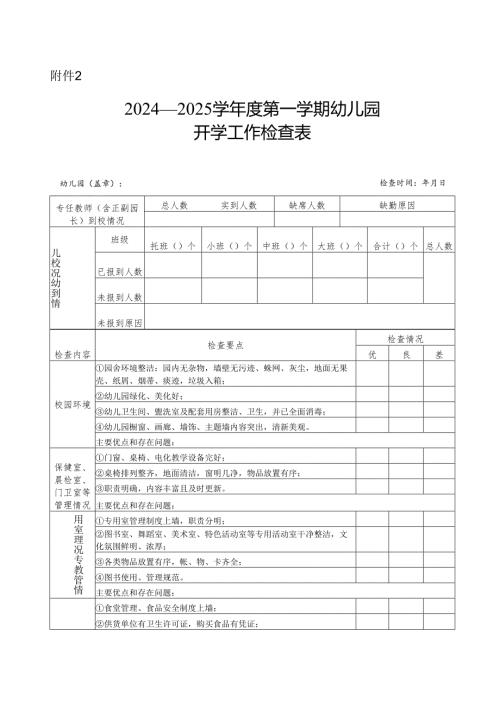 某第一学期开学工作检查表.docx