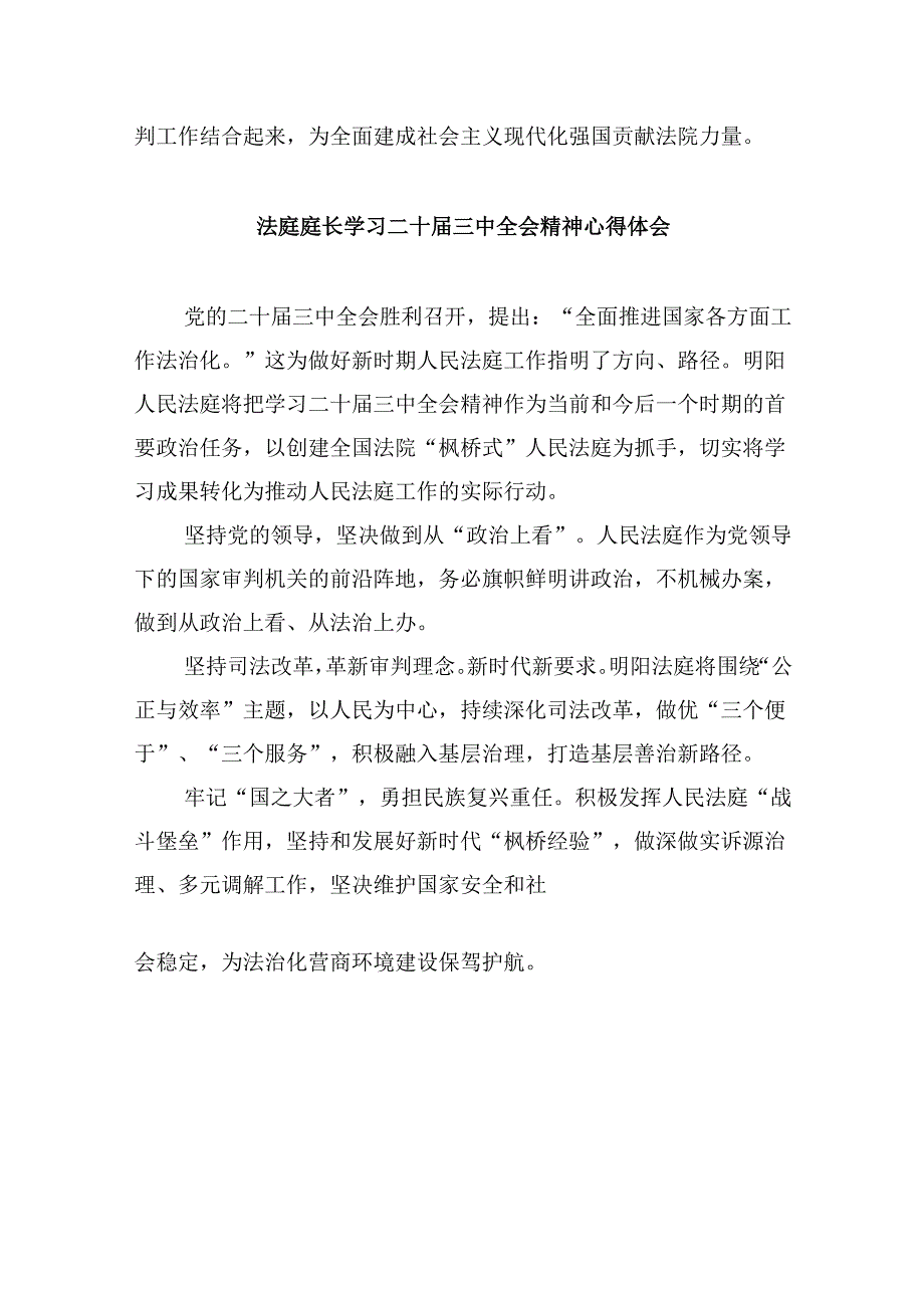 （11篇）立案庭庭长学习贯彻党的二十三中全会精神心得体会（最新版）.docx_第3页