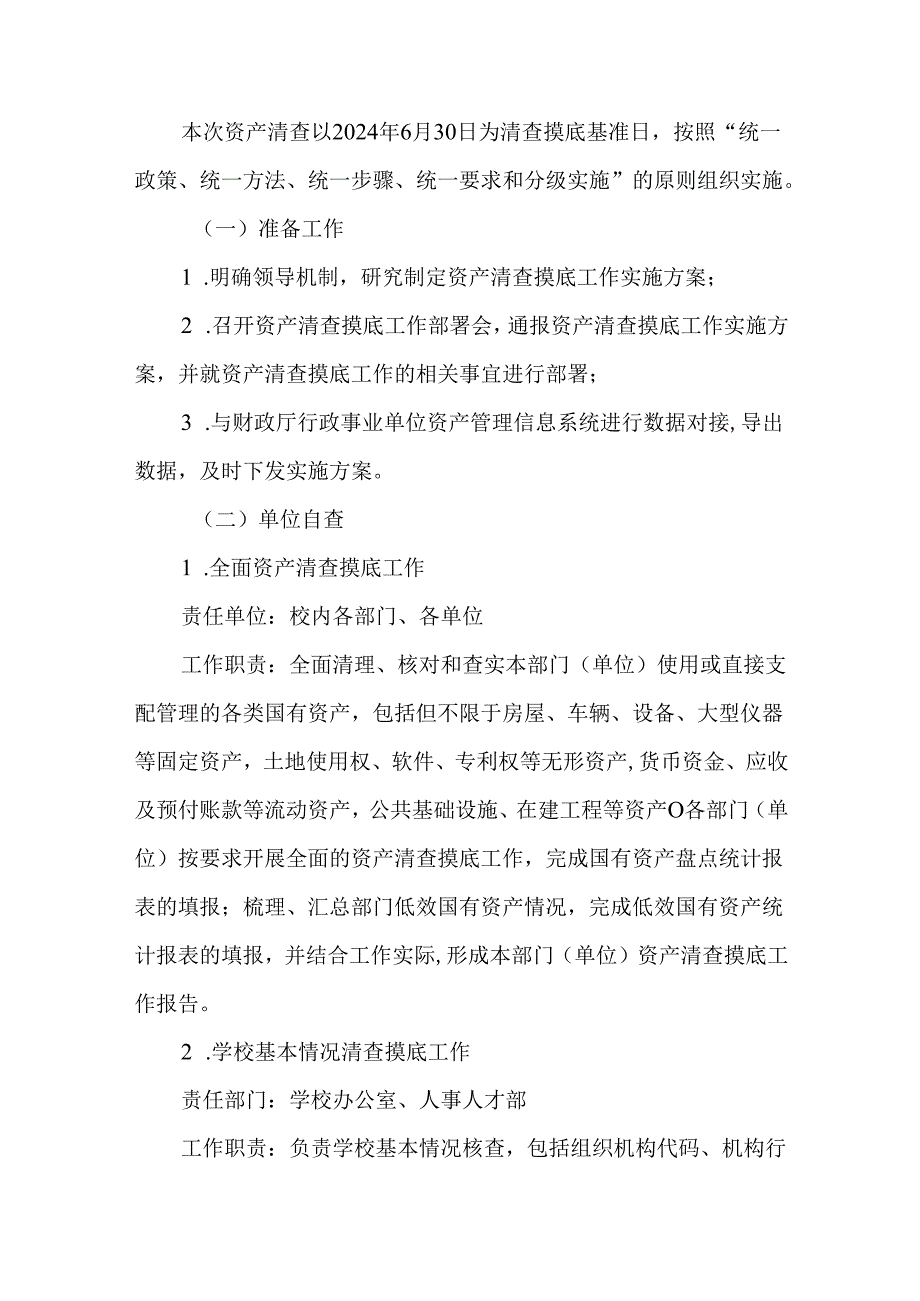 2篇2024年国有资产清查利用专项行动工作实施方案.docx_第2页