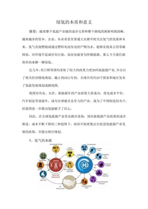 绿氢的本质和意义.docx