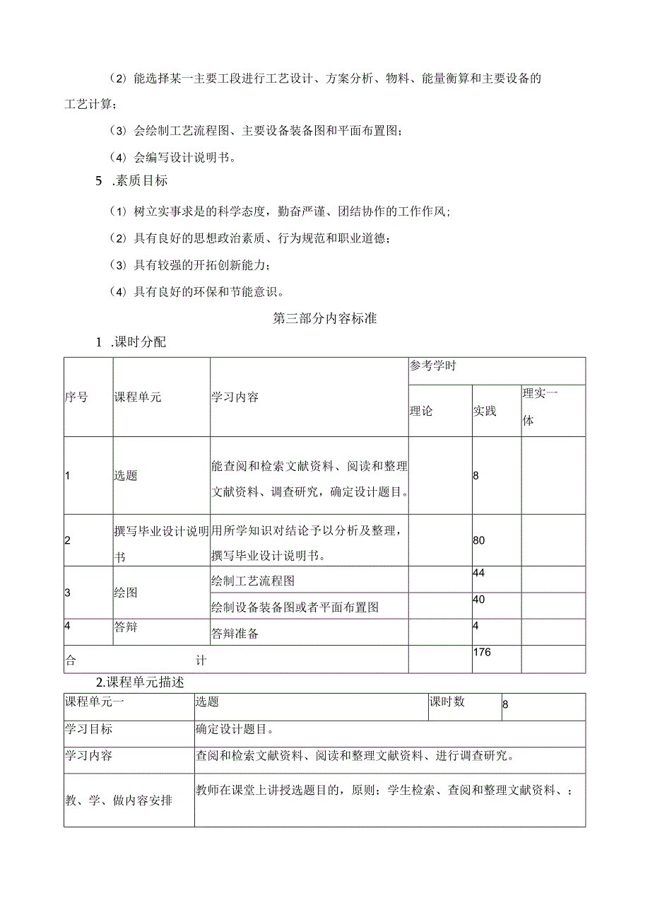 《冶金技术专业毕业设计》课程标准.docx_第2页