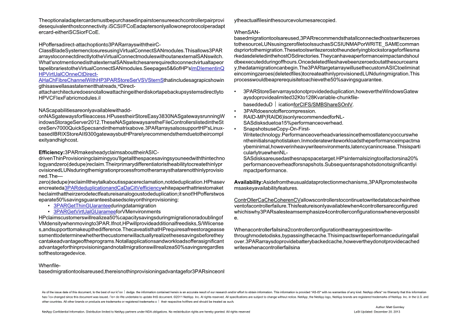 Net HP 3PAR StoreServ 7000 vs. FAS8000 Competitive Strategy Guide 0107.docx_第3页