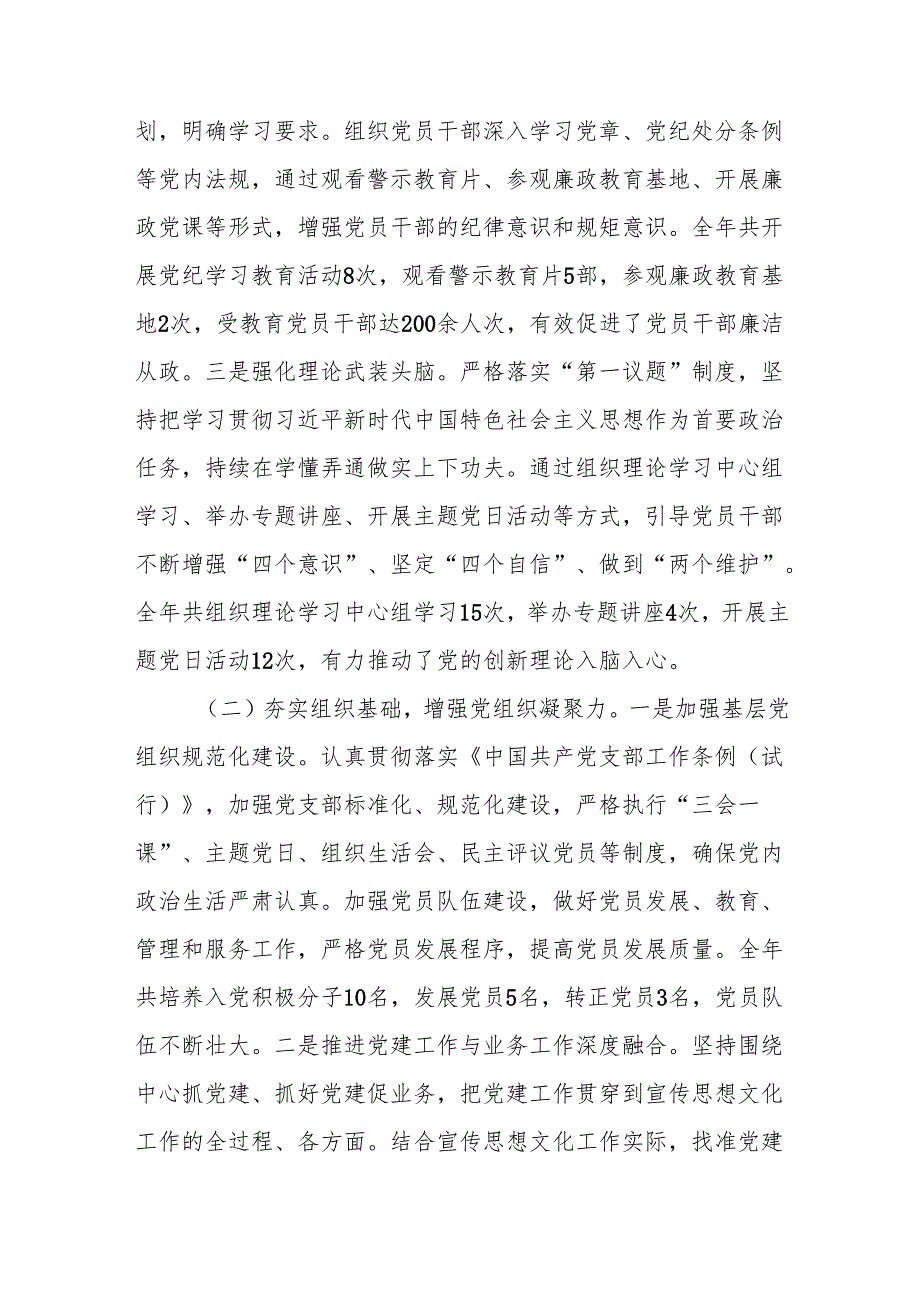 2024年基层党建工作总结及2025年工作计划10篇.docx_第2页