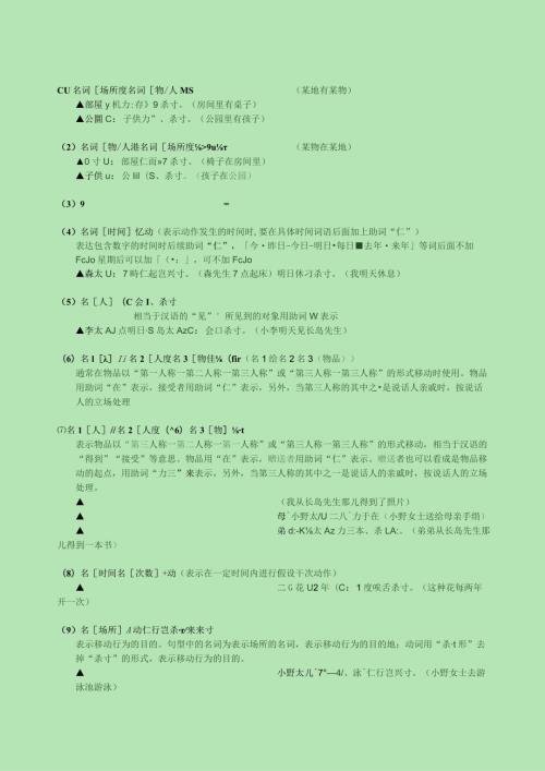 新标日初中级语法整理.docx
