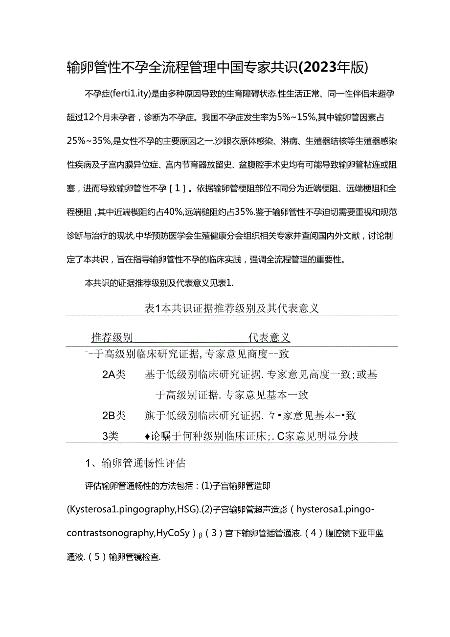 输卵管性不孕全流程管理中国专家共识（2023年版）.docx_第1页