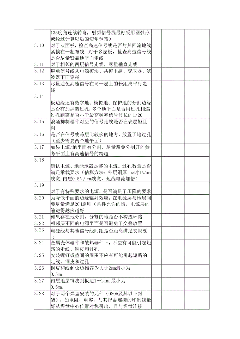 PCB板设计评审点检表.docx_第3页