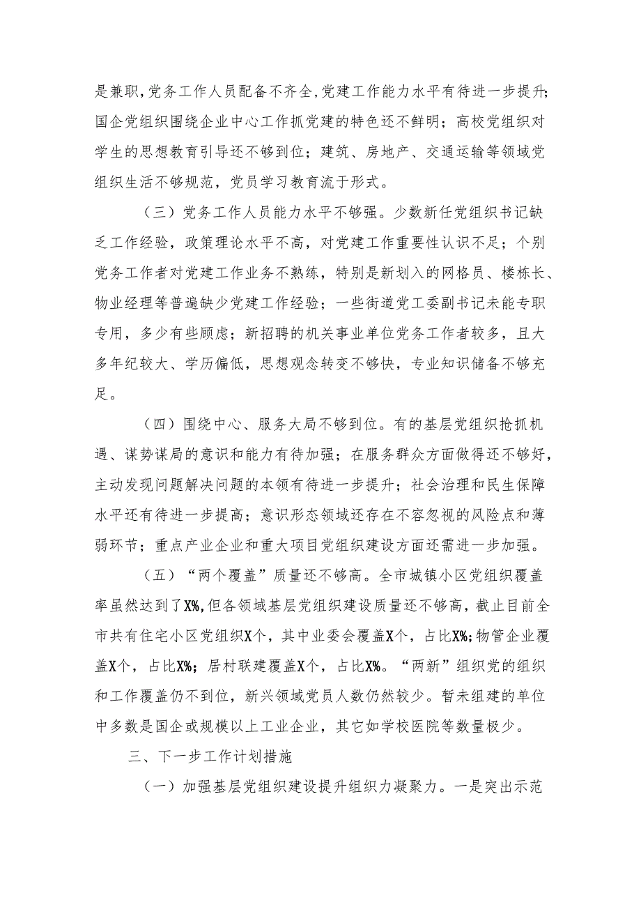 2024年城市党建工作情况总结及下一步工作计划（2697字）.docx_第3页