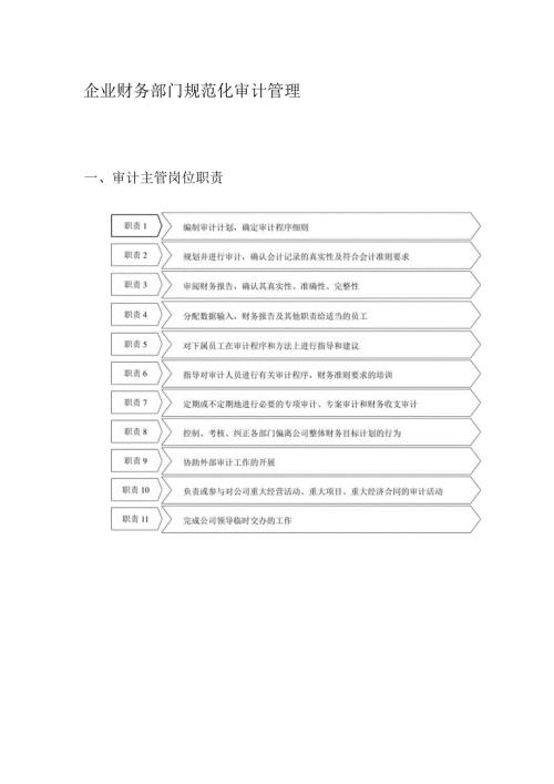 企业财务部门规范化审计管理.docx
