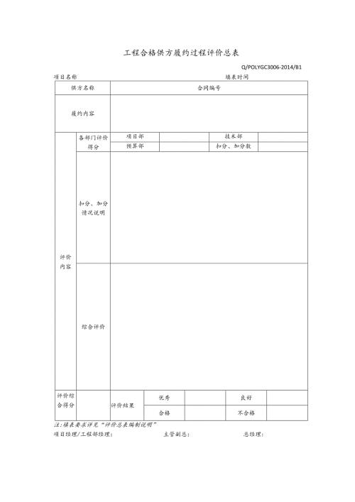 工程合格供方履约过程评价总表.docx