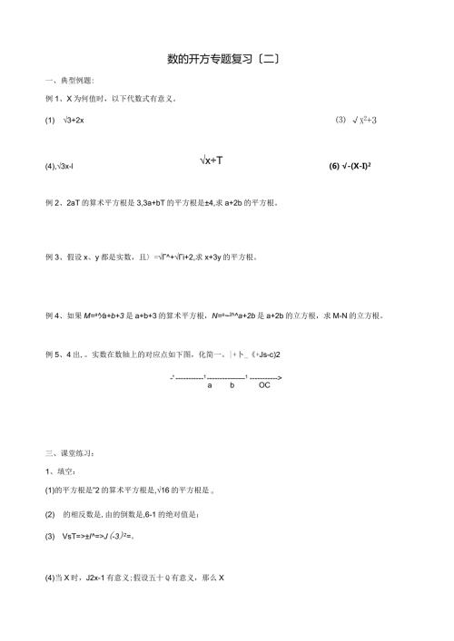 数的开方培优专题复习.docx