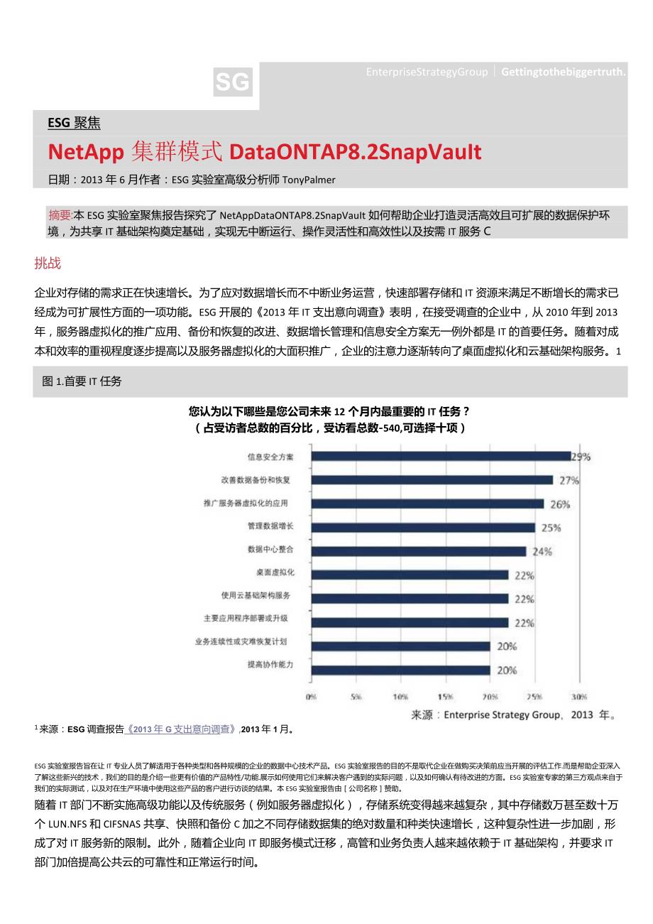 NetApp ESG聚焦NetApp 集群模式 Data ONTAP 8.2 SnapVault.docx_第1页