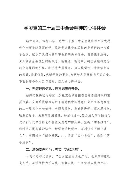 学习贯彻党的二十三中全会精神的心得体会简短交流发言稿32篇.docx