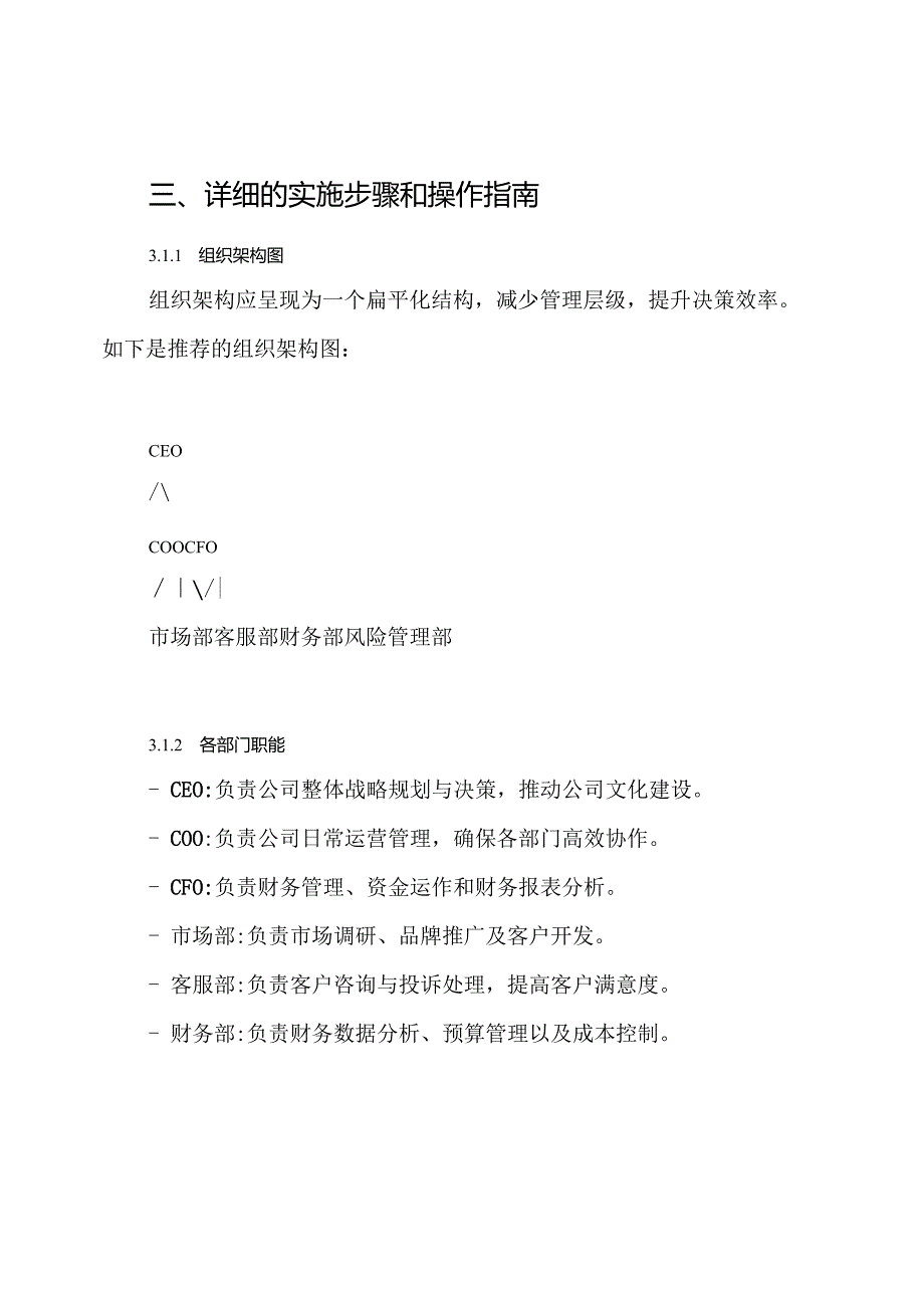 金融服务公司组织架构及人员配备方案.docx_第3页