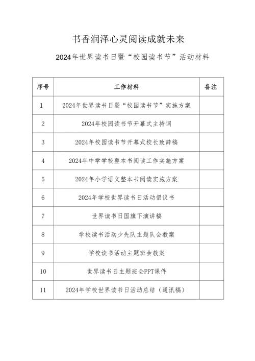 2024年世界读书日暨“校园读书节”活动材料.docx