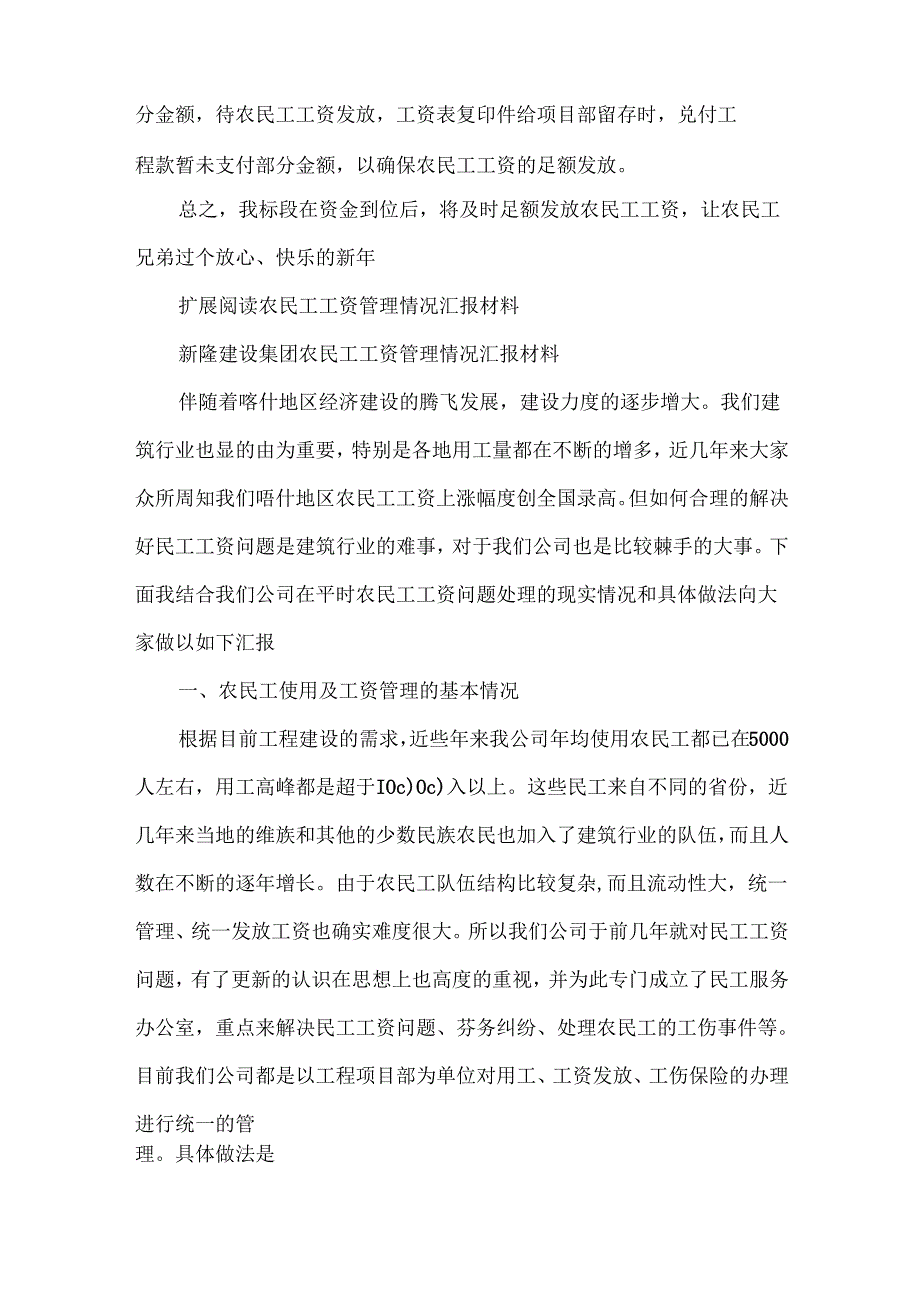 农民工工资发放汇报材料.docx_第2页