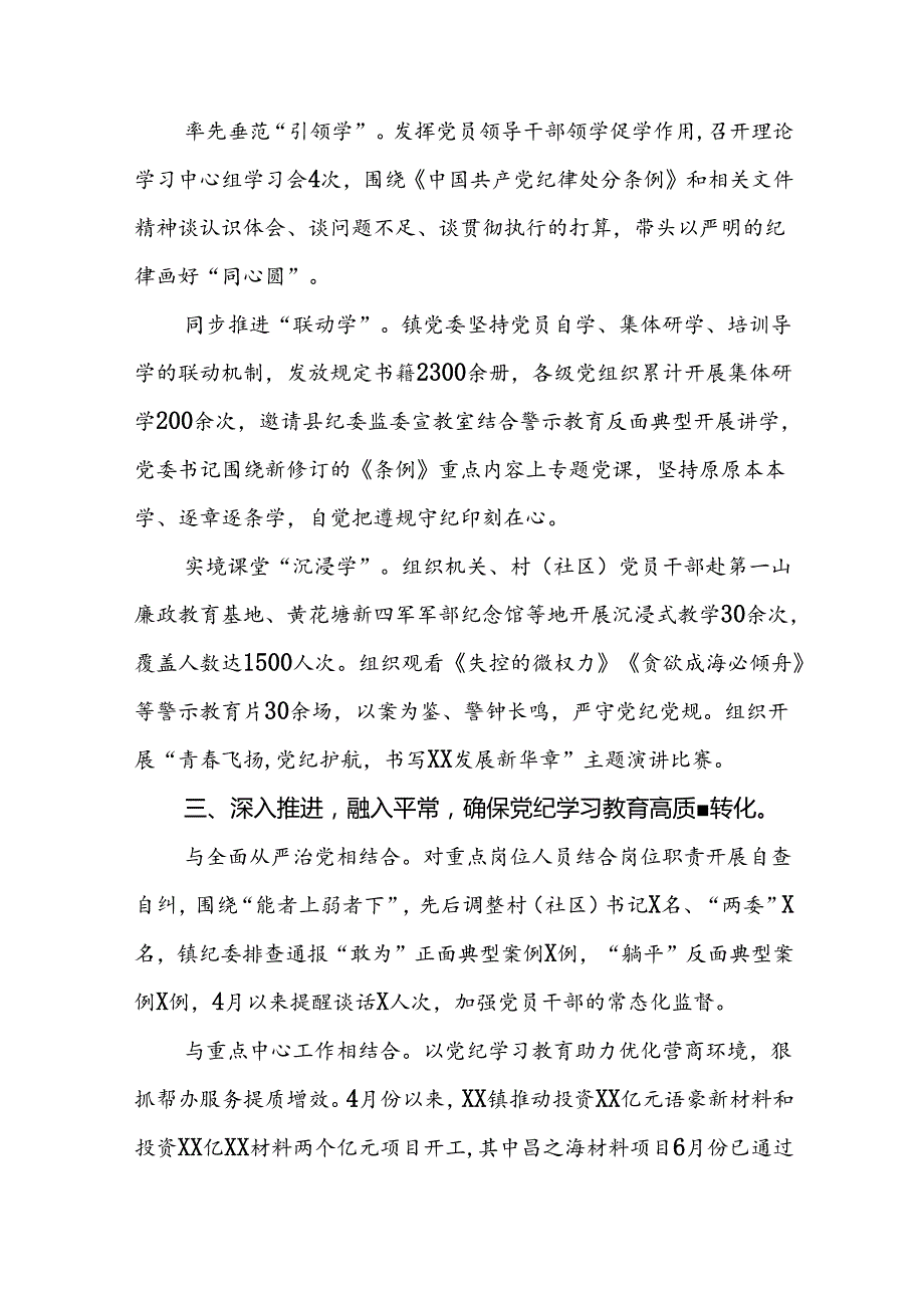 2024年扎实推进党纪学习教育简报(11篇).docx_第3页