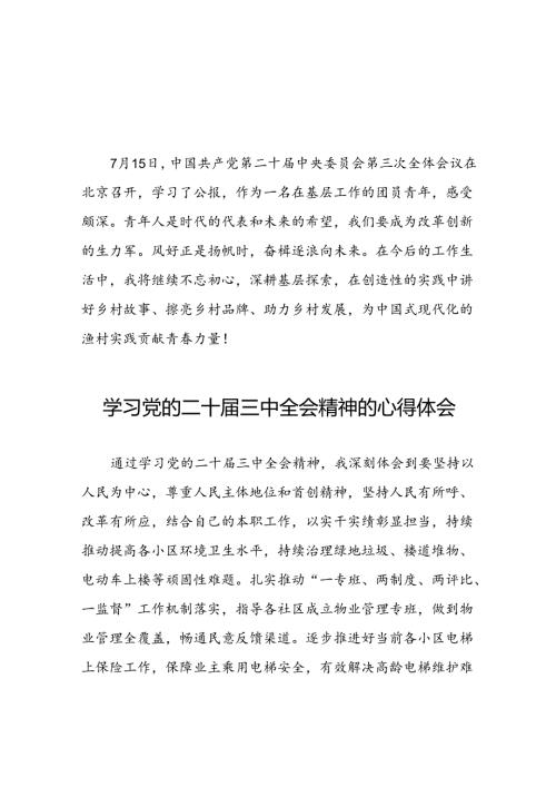 学习党的二十三中全会精神的心得体会简要发言31篇.docx