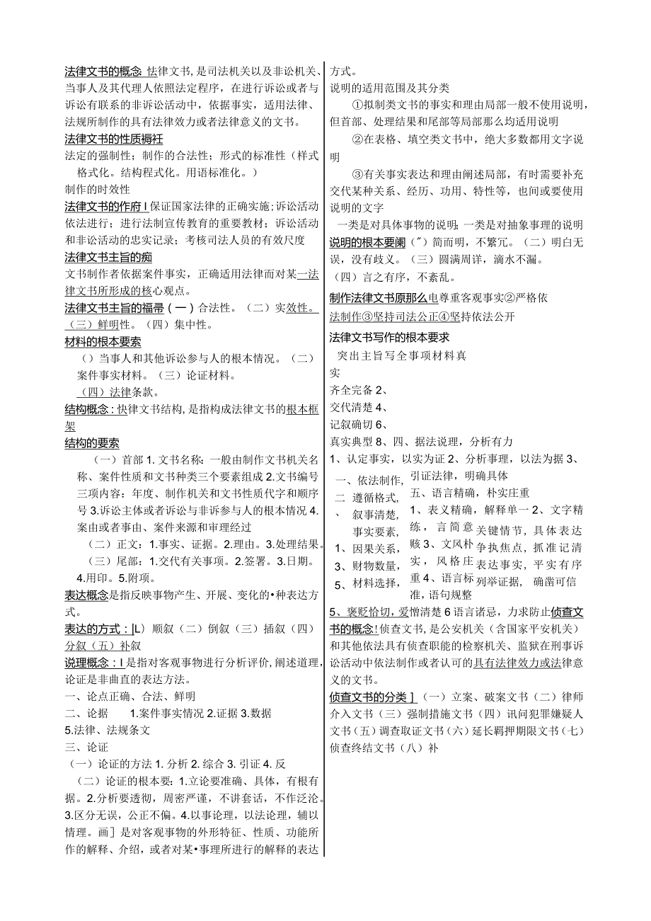 法律文书期末考试重点(小超版).docx_第1页