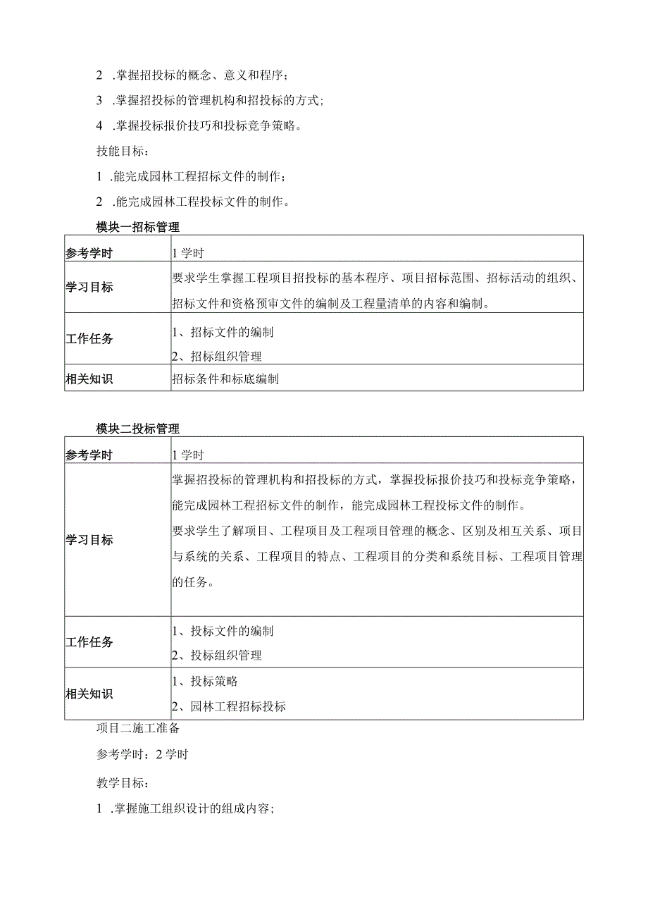 《园林工程项目管理》课程标准.docx_第3页