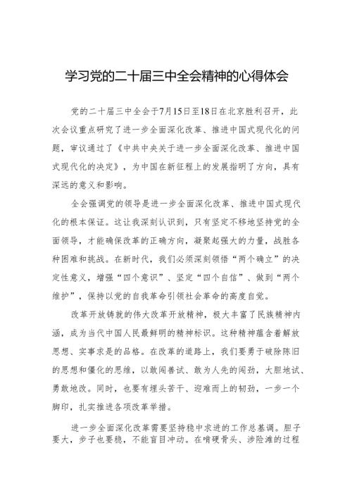 学习贯彻党的二十三中全会精神的心得感悟简短交流发言稿范文32篇.docx