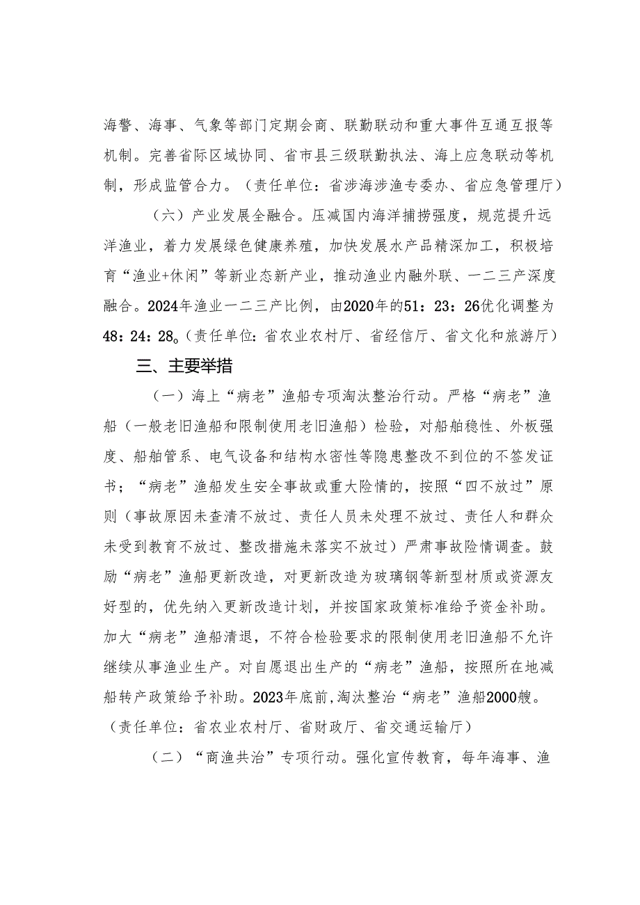 某某省加强涉海涉渔领域安全生产系统治理促进海洋渔业高质量发展行动方案（2022—2024年）.docx_第3页