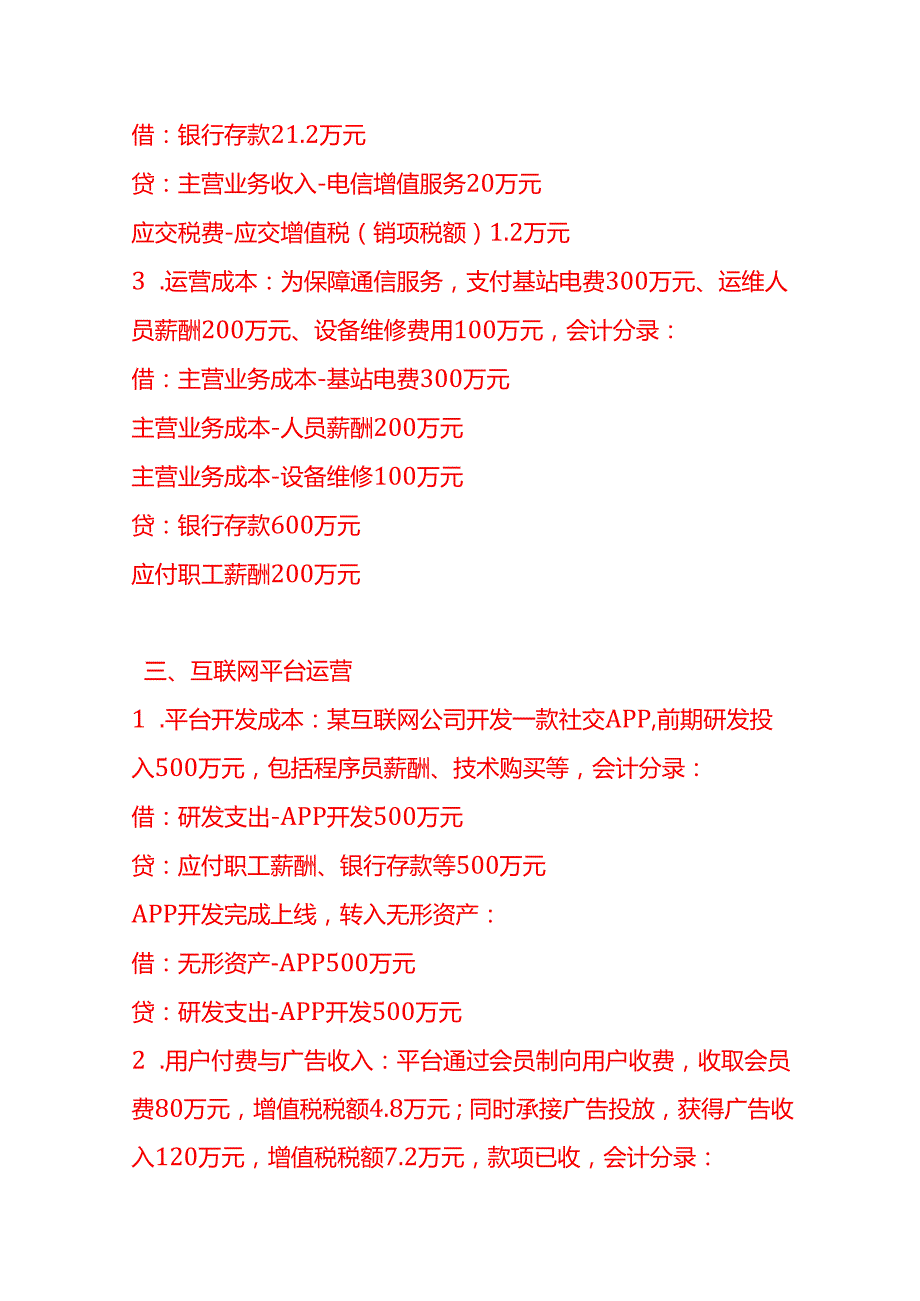 做账实操电信、互联网和相关服务的会计处理实例.docx_第3页