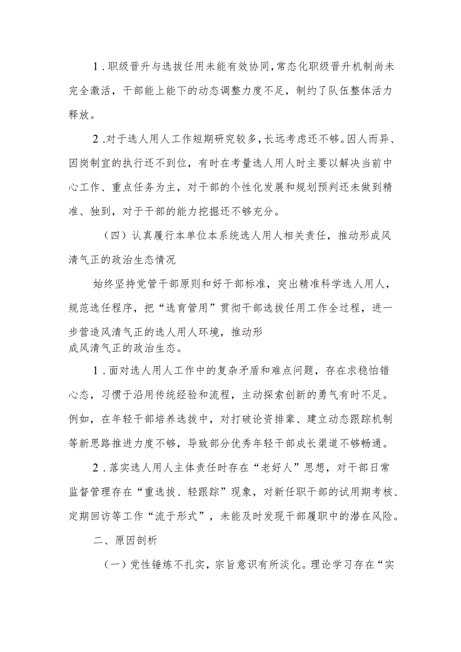 县税务局副局长选人用人专项整治党性分析材料.docx_第3页