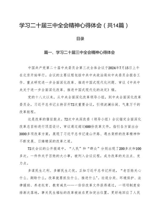 学习二十三中全会精神心得体会通用14篇供参考.docx