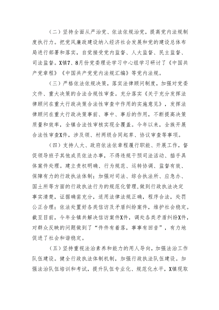 镇党政主要负责人2024述法报告9篇供参考.docx_第2页