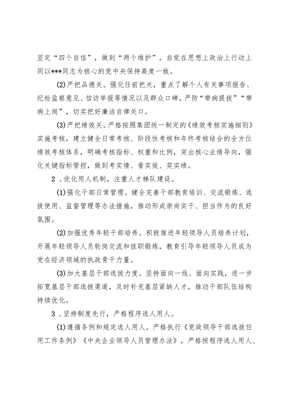某国有企业2024年选人用人巡查整改工作报告.docx_第2页