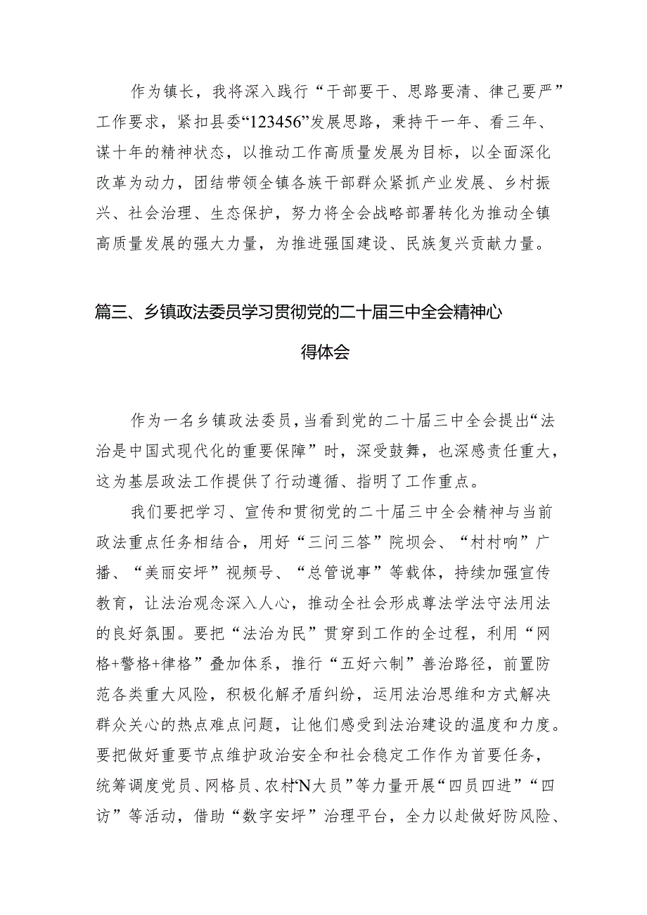 （11篇）乡镇党员干部学习贯彻党的二十三中全会精神心得体会（最新版）.docx_第3页