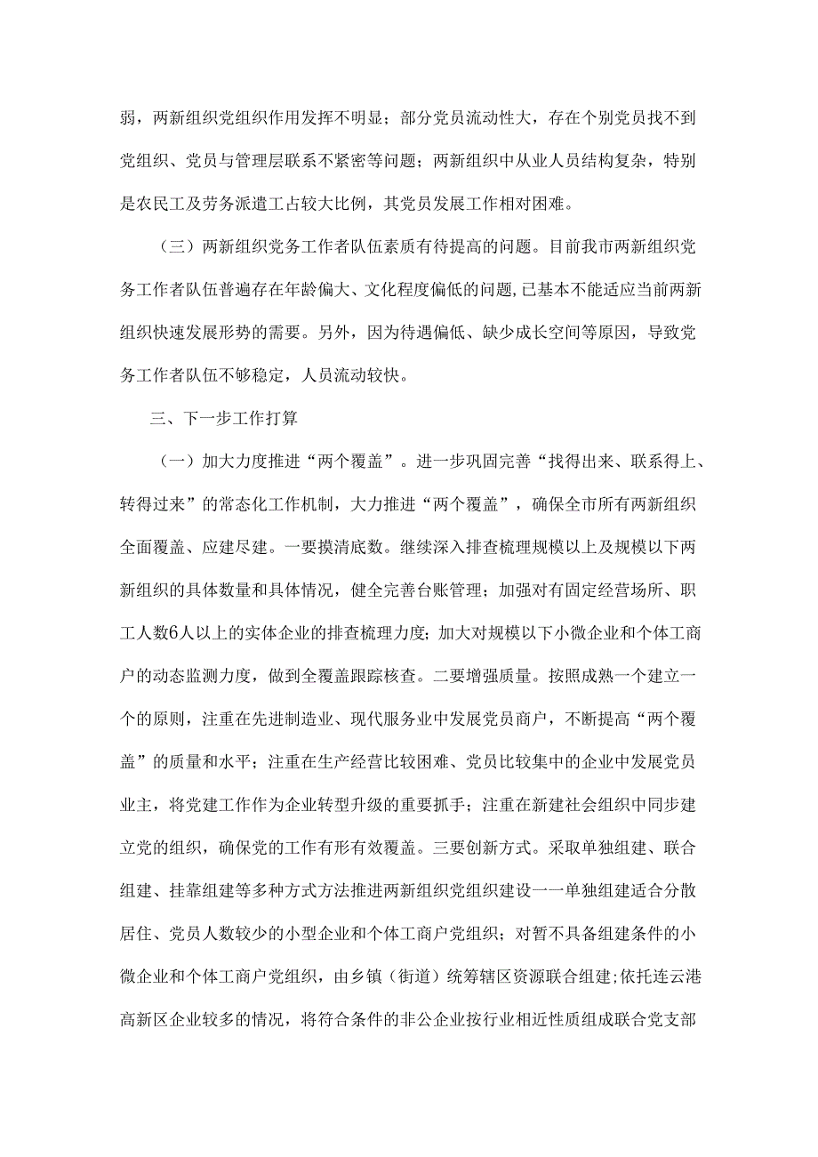 2024年“两新”党建工作报告范文2篇稿【供参考】.docx_第3页